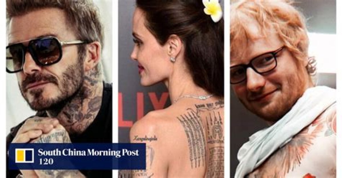 12 of the Most Tattoo-Obsessed Celebrities, from David Beckham, Ed Sheeran and Justin Bieber, to Rihanna, Billie Eilish and Angelina Jolie – but Who Has over 100 on Their Body?