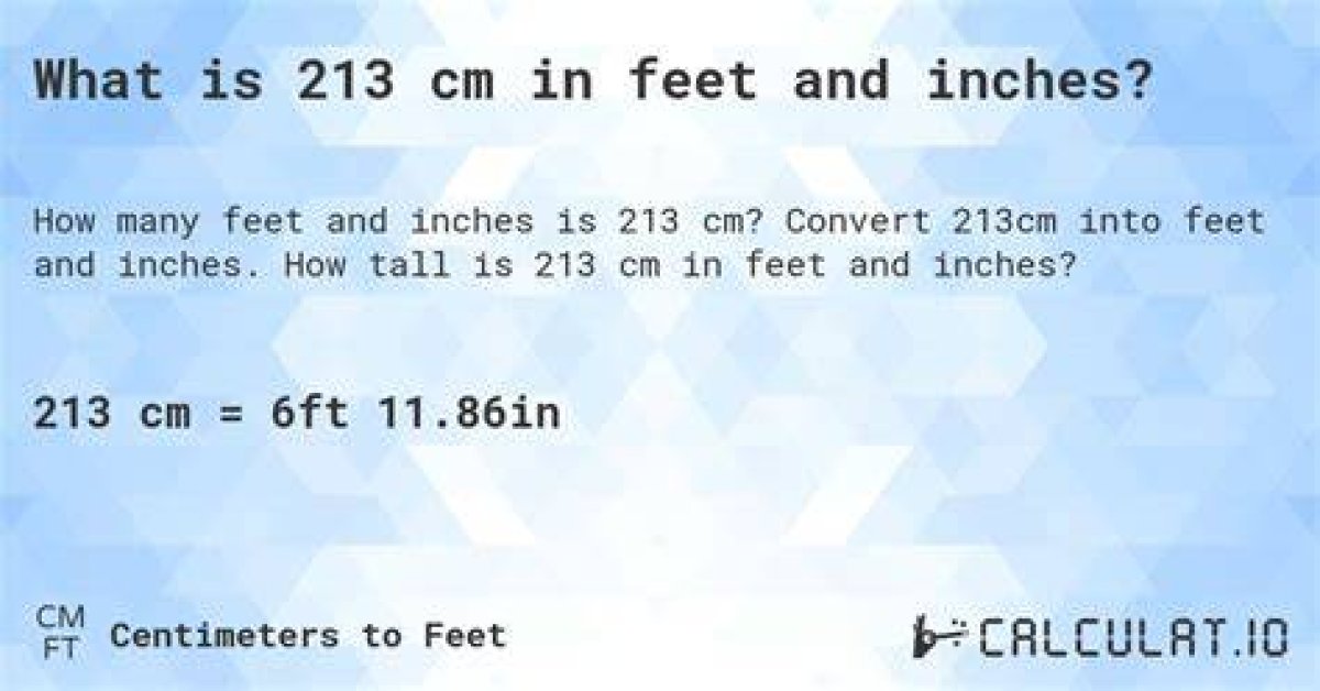213 Cm to Feet and Inches