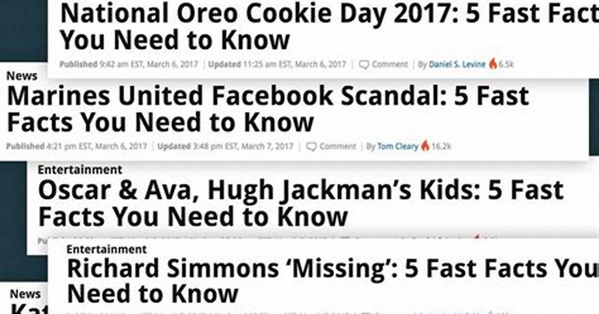 5 Fast Facts You Need to Know