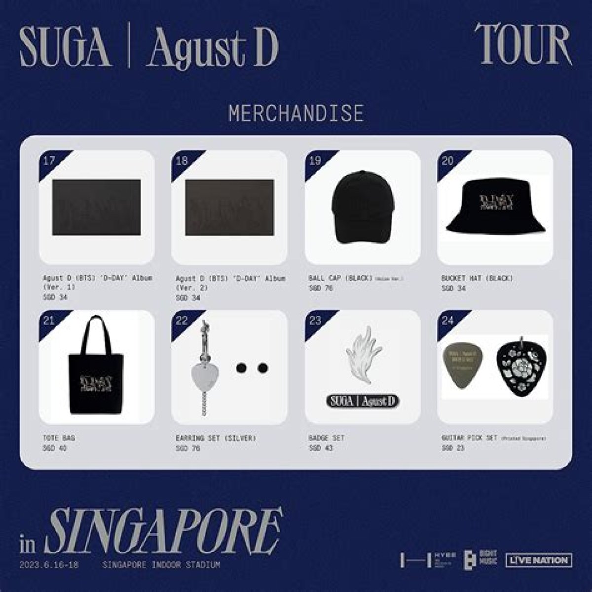 Agust D Tour Merch 2023 Price and Collection Revealed as Suga Starts World Tour