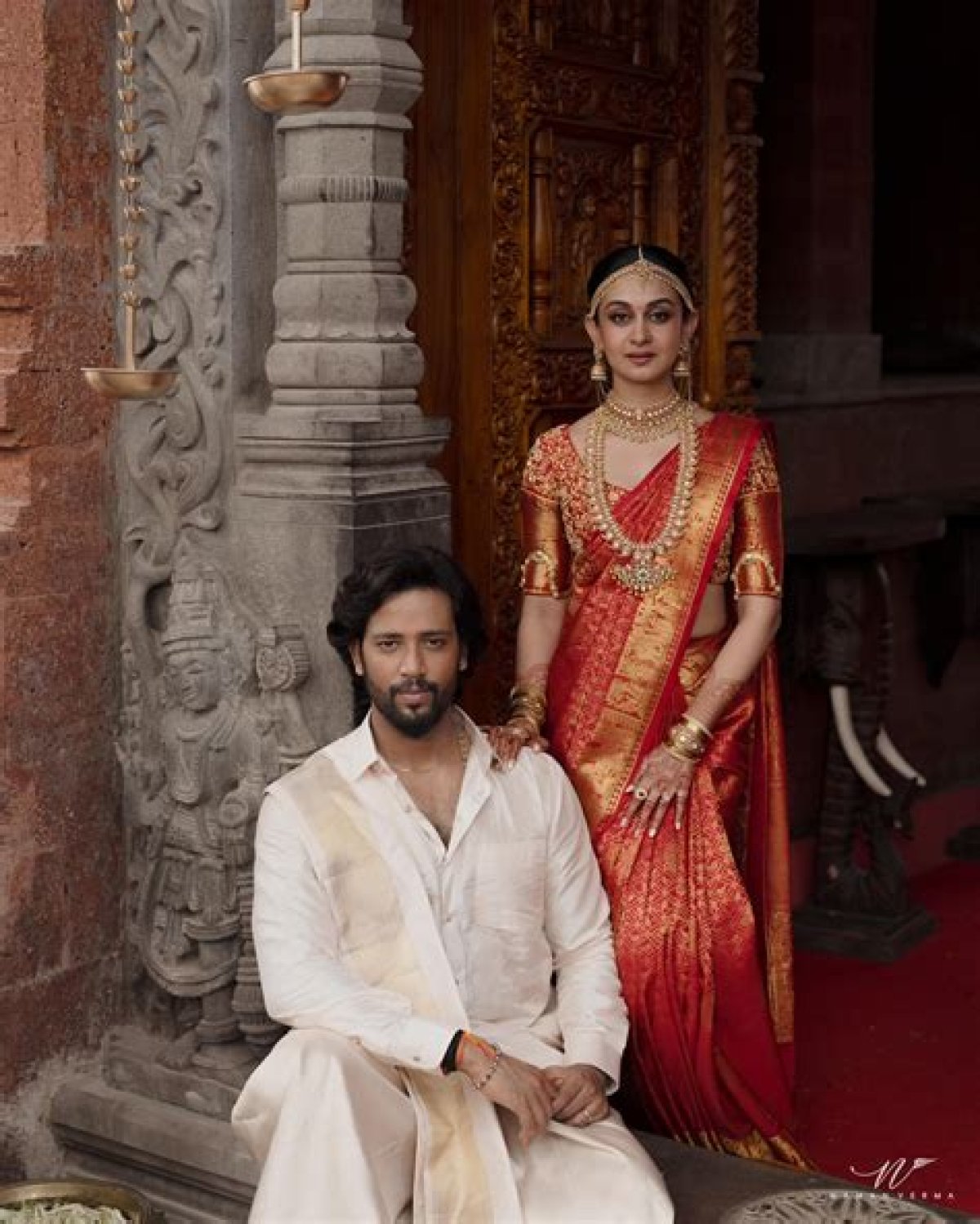 Aishwarya Arjun and Umapathy Ramaiah's Temple Engagement Ceremony Radiates Special Significance- Pics Inside