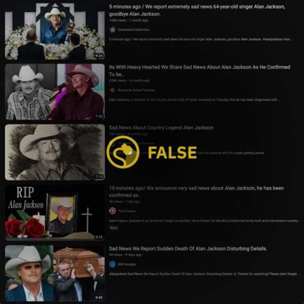 Alan Jackson Is Not Dead as Hoax Claims