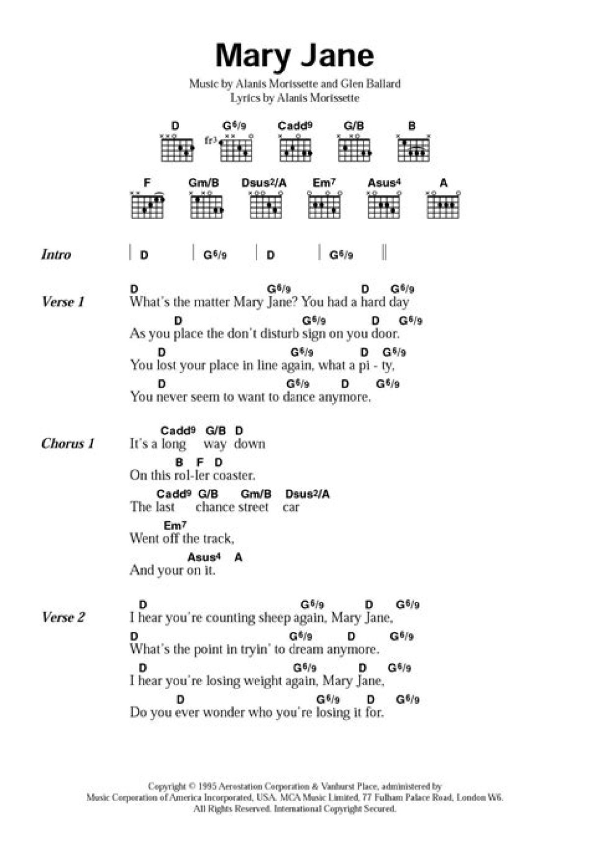 Alanis Morissette’s “Mary Jane” Lyrics Meaning