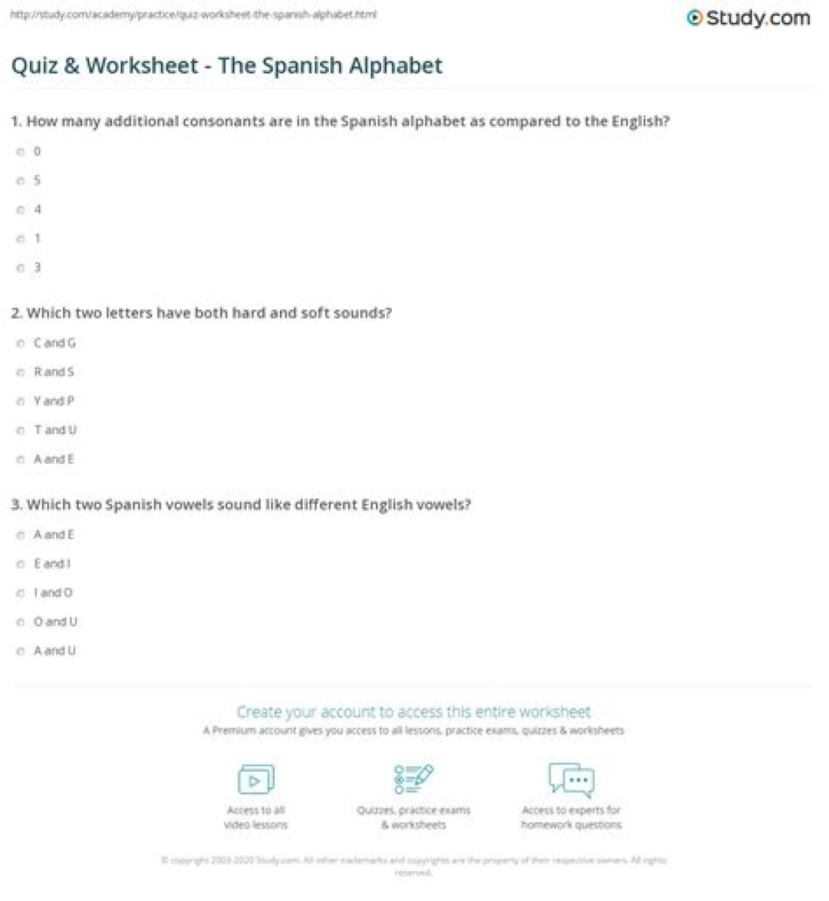 Alfabeto Español. .. Quiz