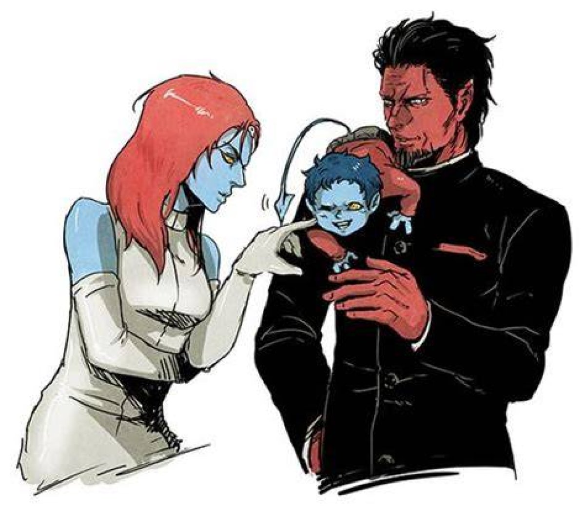 Are Azazel and Mystique Nightcrawlers Parents?