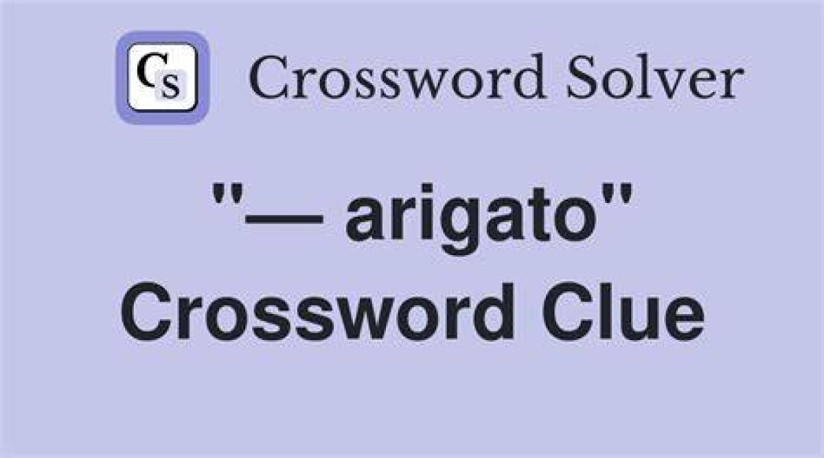 ___ Arigato Crossword Clue Wall Street