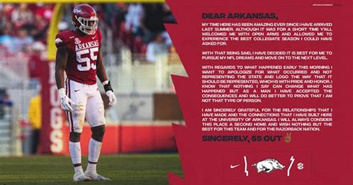 Arkansas Defensive End Tre Williams Arrested on Dwi Charges - Full Story and Mugshots