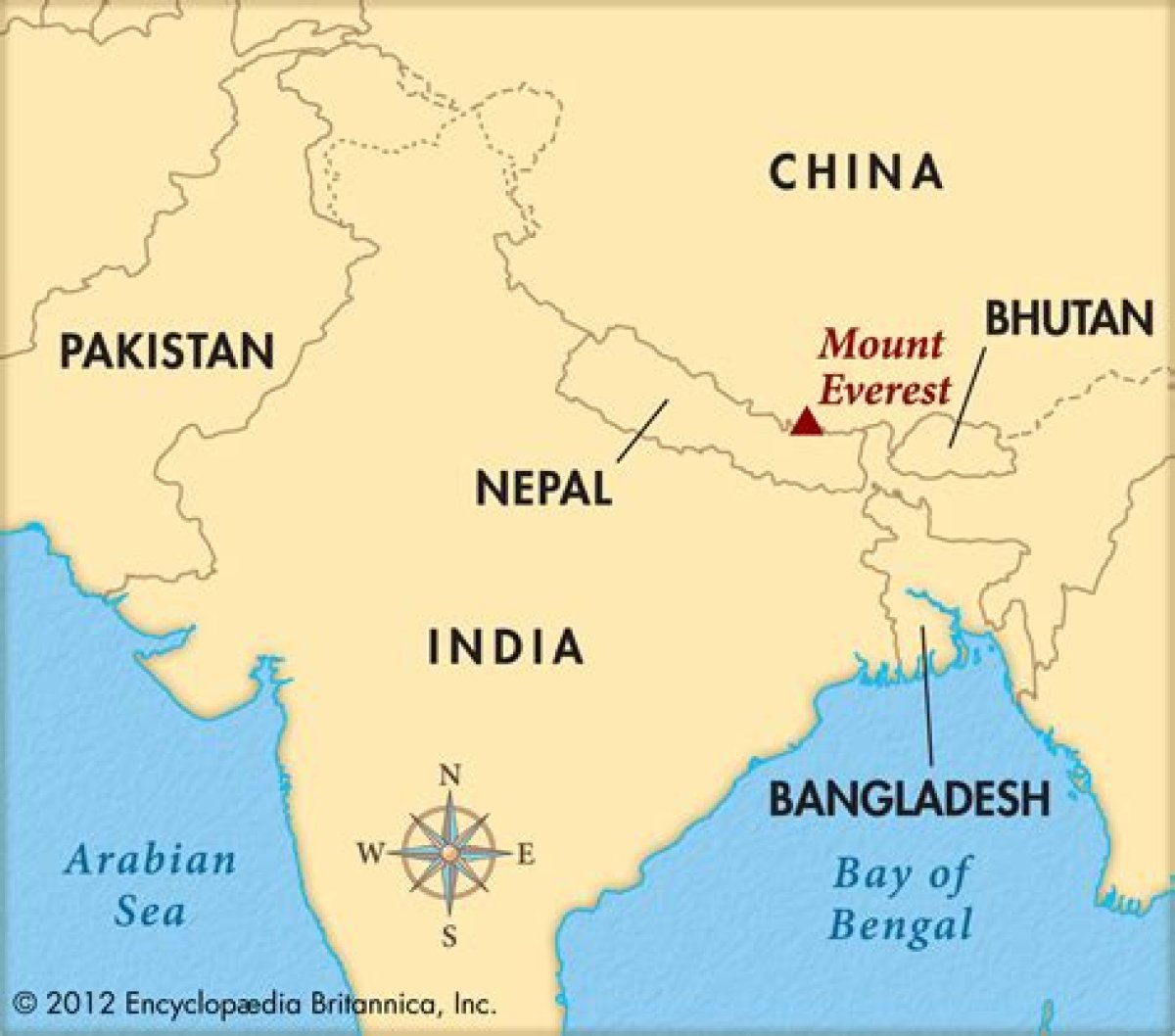 Asian Region Near Mount Everest