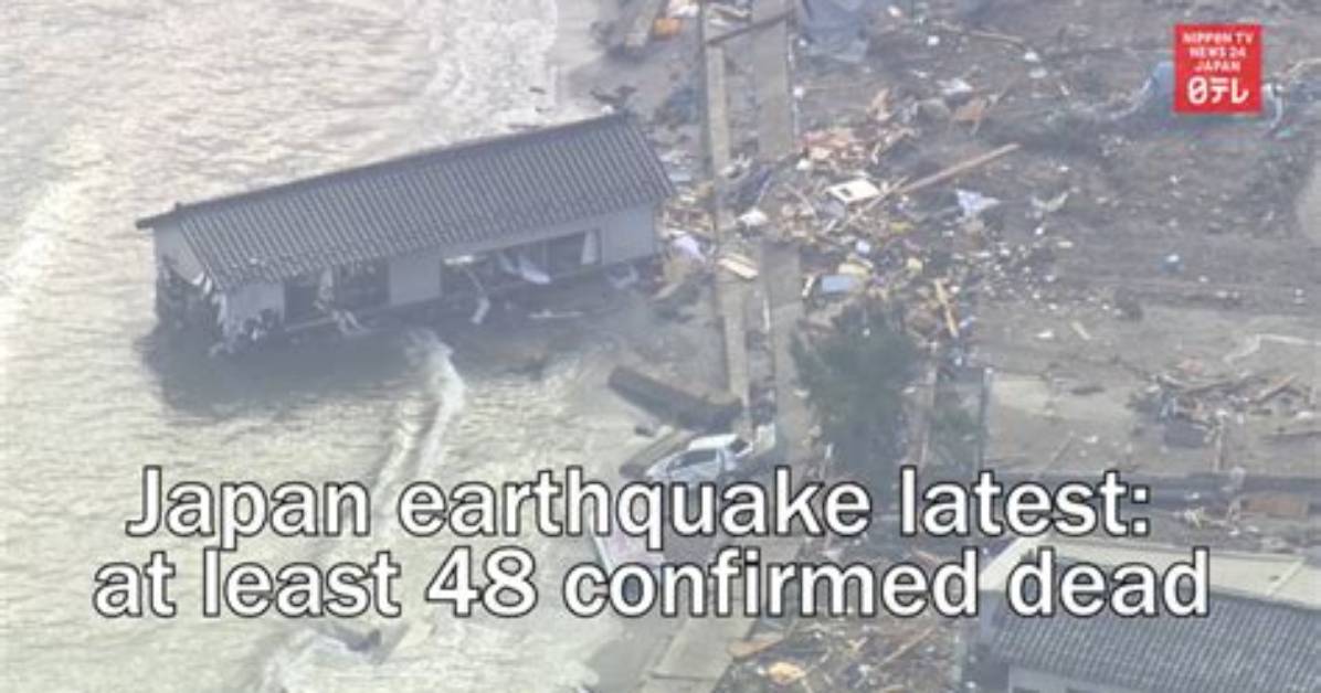At Least 48 Dead in Japan Earthquake on New Year’s Day, ‘Battle Against Time’ to Rescue Survivors