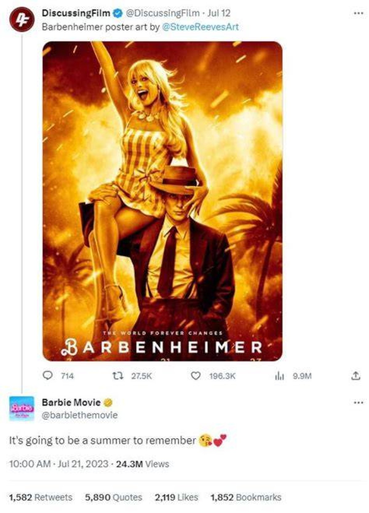 ‘Barbenheimer’ Memes Are Big on Social Media, and Japan Isn’t Happy About It