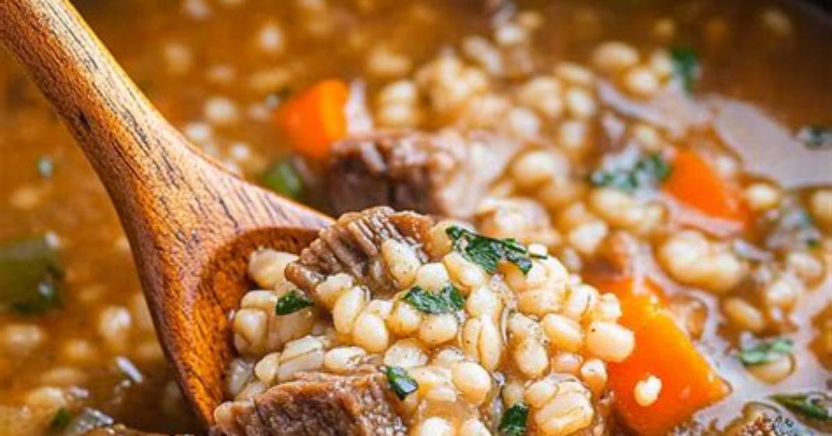 Beef, Leek and Barley Soup