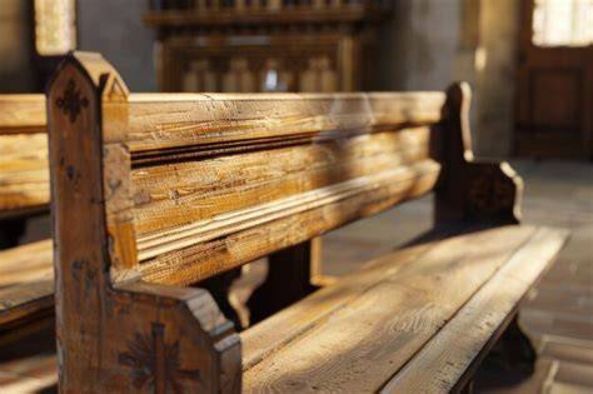 Bench Where You Might Find a Church Bulletin