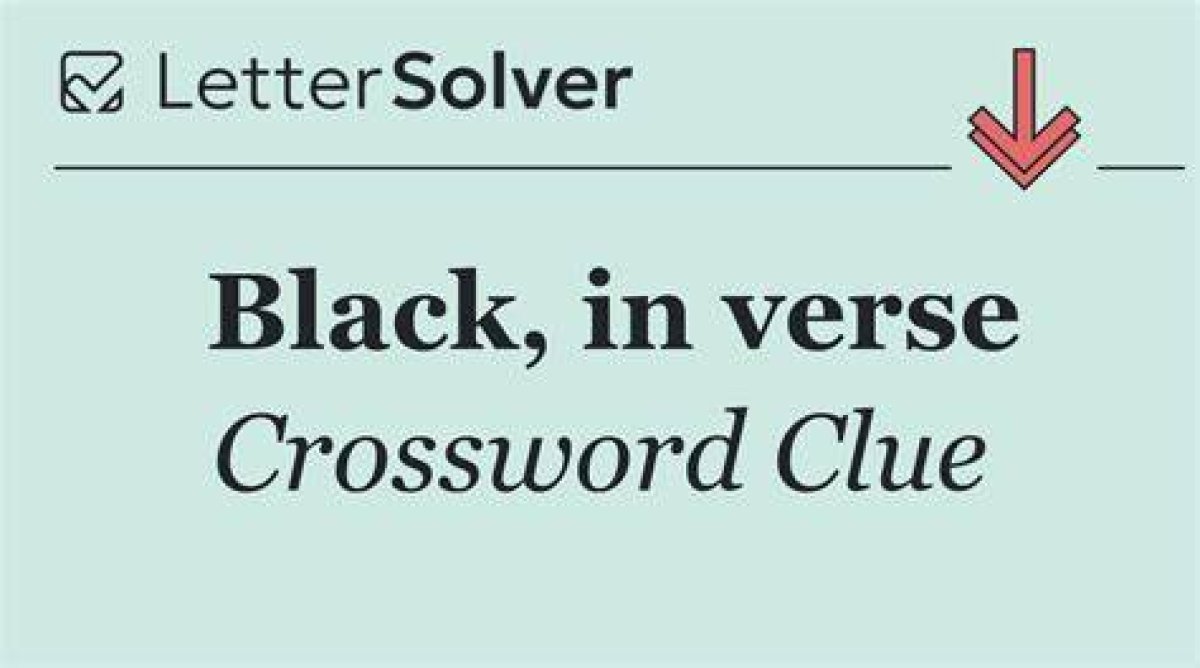 Black, in Verse Crossword Clue Eugene Sheffer