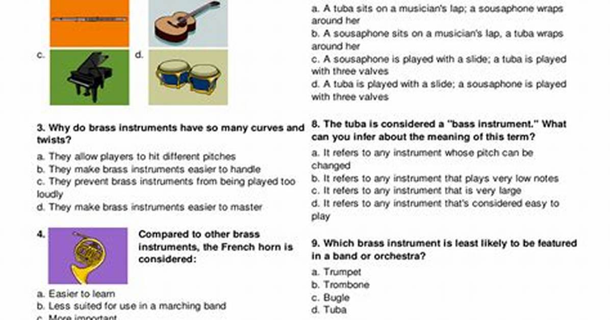 Brass Instruments Quiz