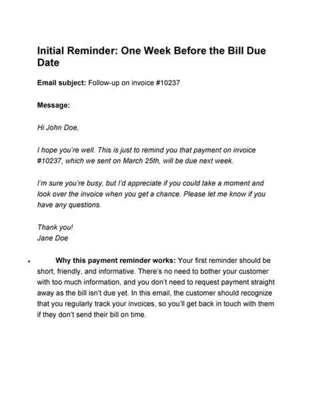 Brief Office Reminder