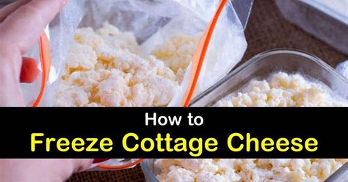 Can U Freeze Cottage Cheese?