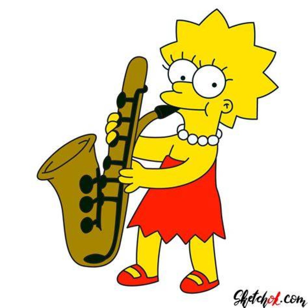 Cartoon Simpson Who Plays the Saxophone