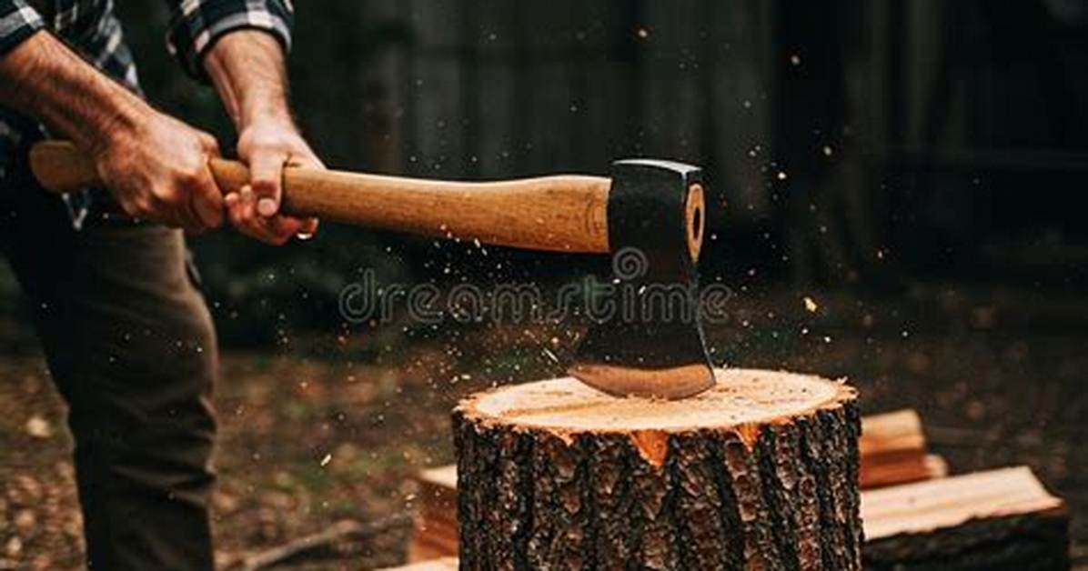 Chops off as with an Axe
