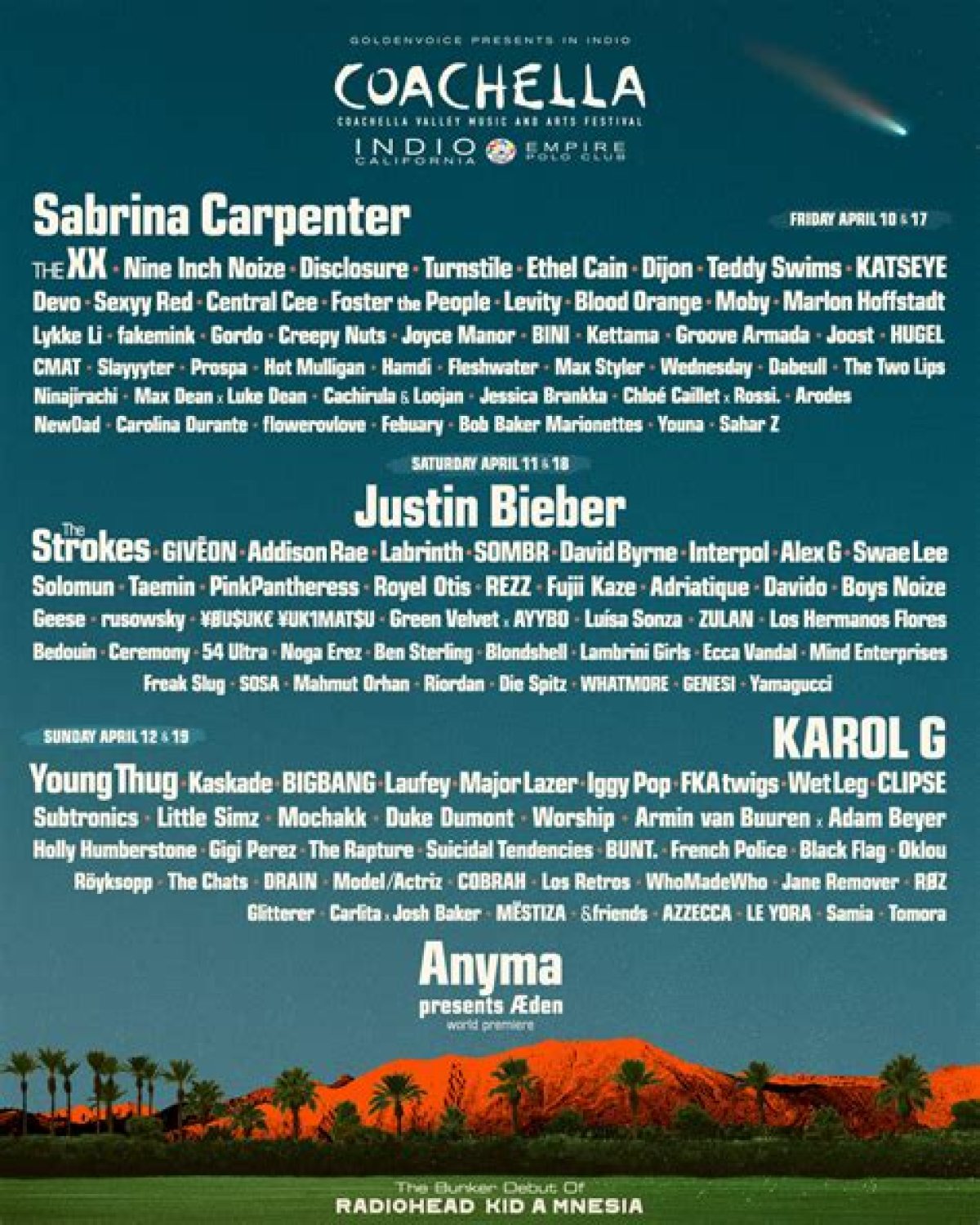 Coachella 2024 Lineup Announced: Dates, Ticket Details, Headliners and More