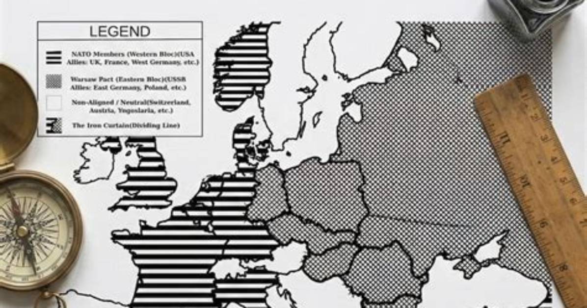 Cold War Europe Map — Printable Worksheet