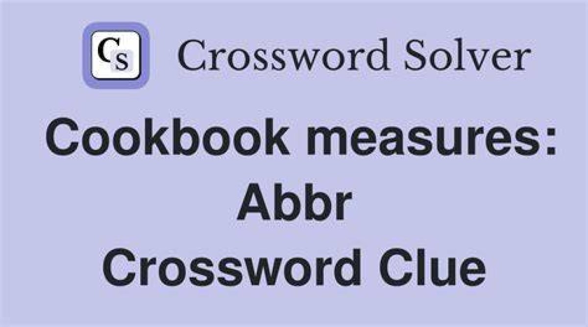 Cookbook Measure for Short Crossword Clue Daily Themed Mini