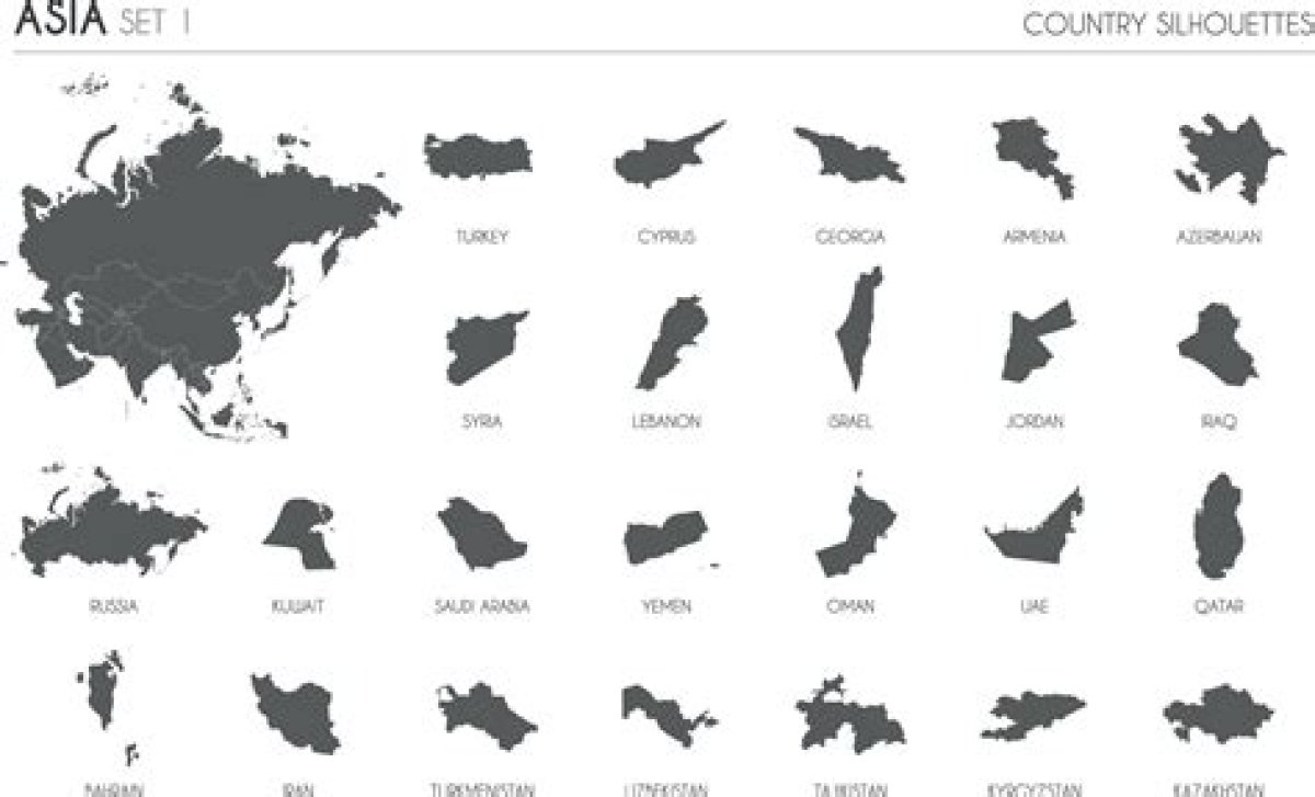 Countries of Asia (By Shape) Quiz