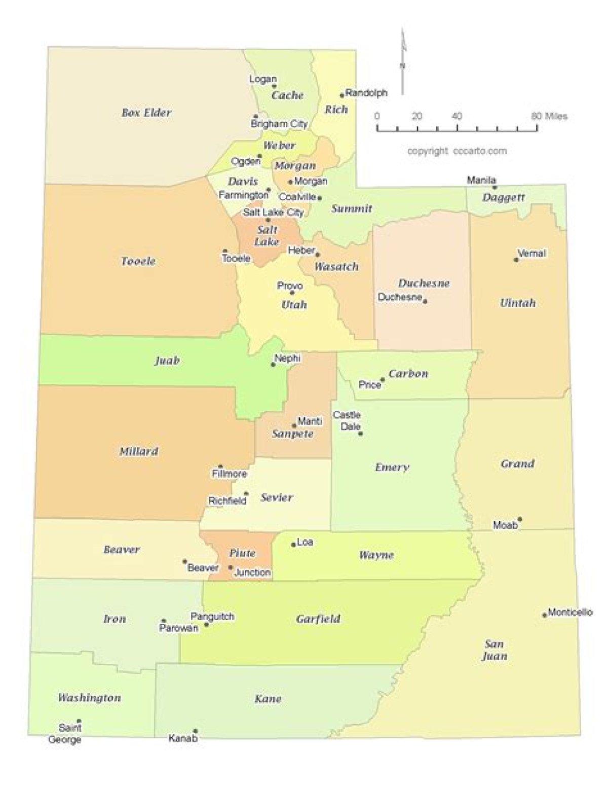 County Seats of Utah Quiz