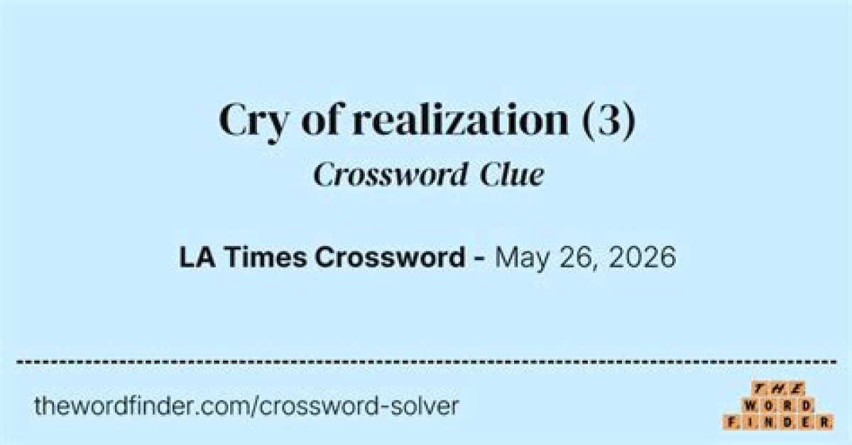 Cry of Realization