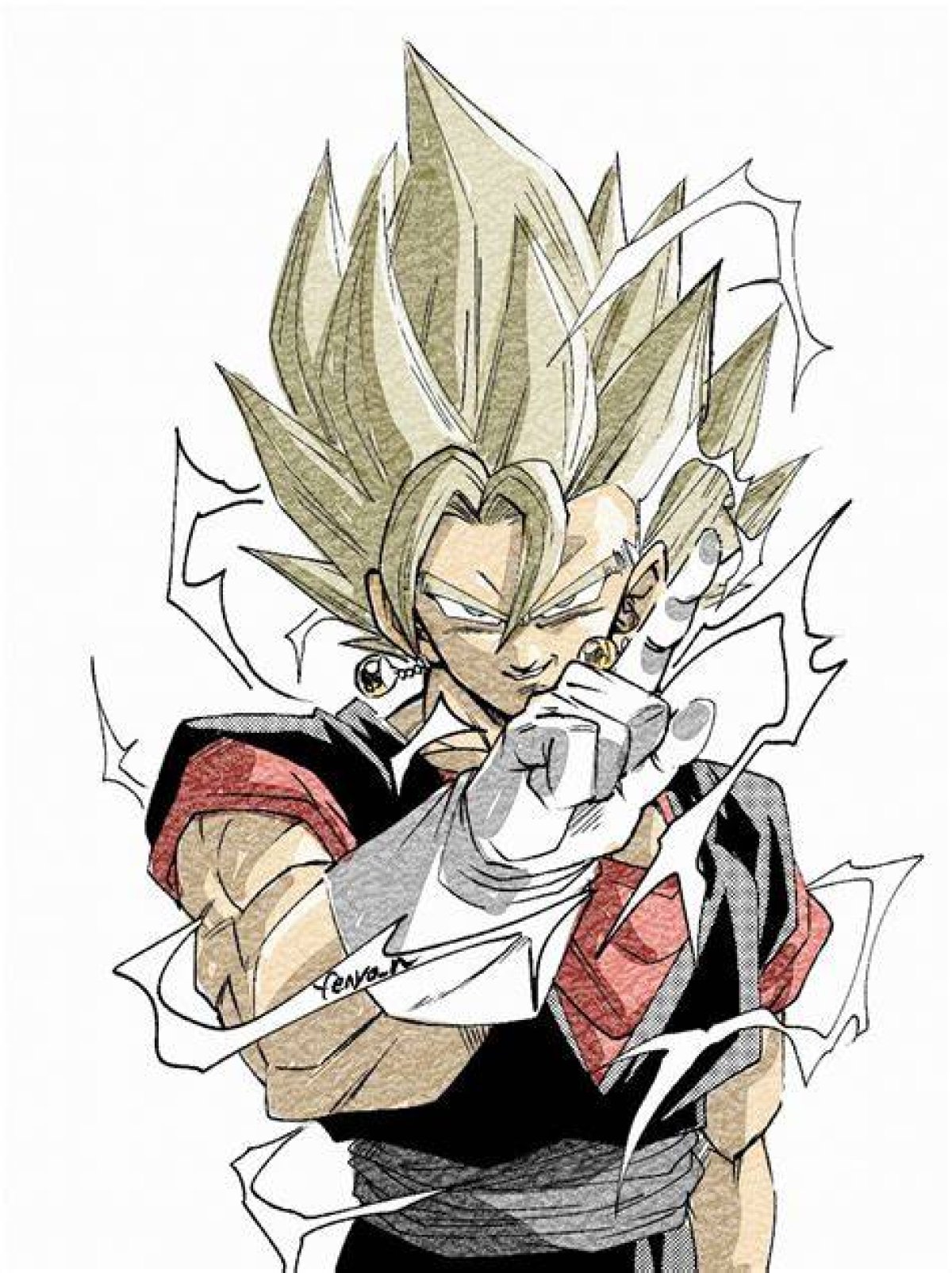 Dbz Fan Art Reimagines Super Vegito in Dragon Ball Super: Broly Style