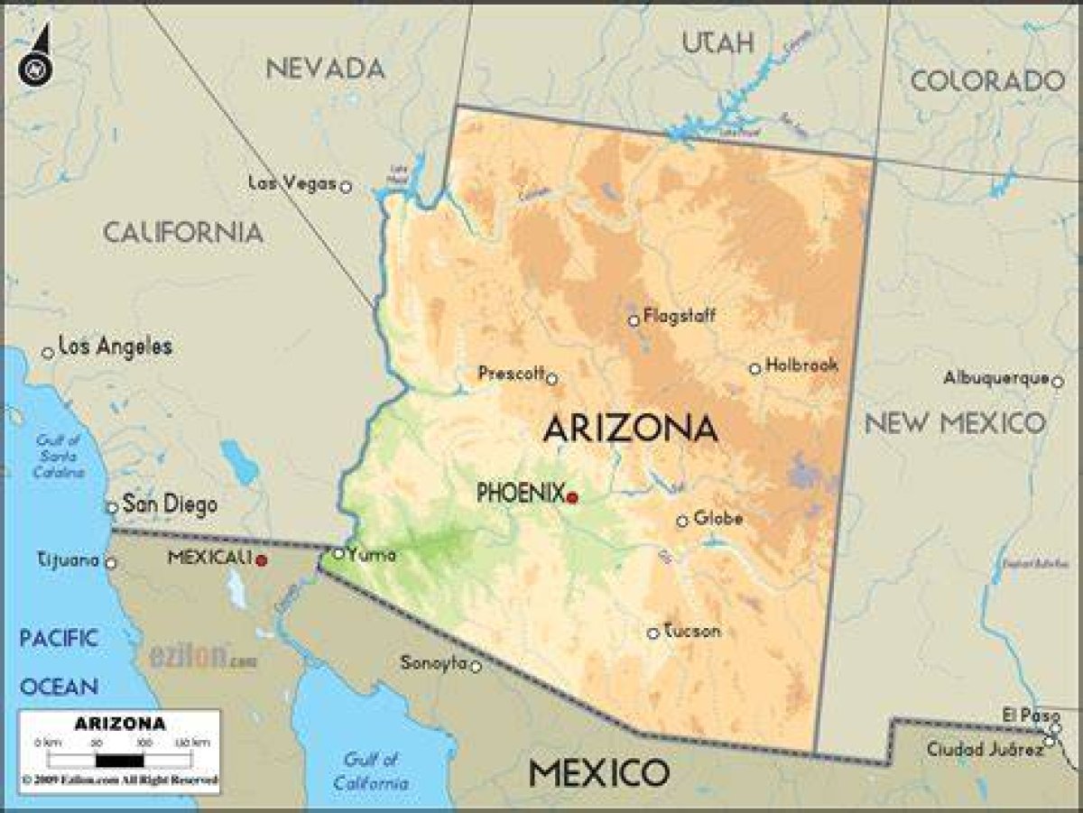 Does Any Part of Arizona Touch the Ocean?