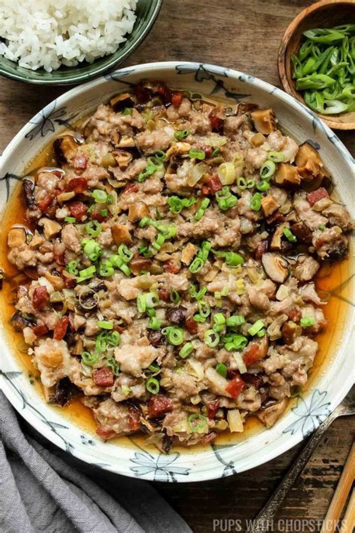 Easy Chinese Steamed Pork Patty with Dried Cuttlefish - Recipe