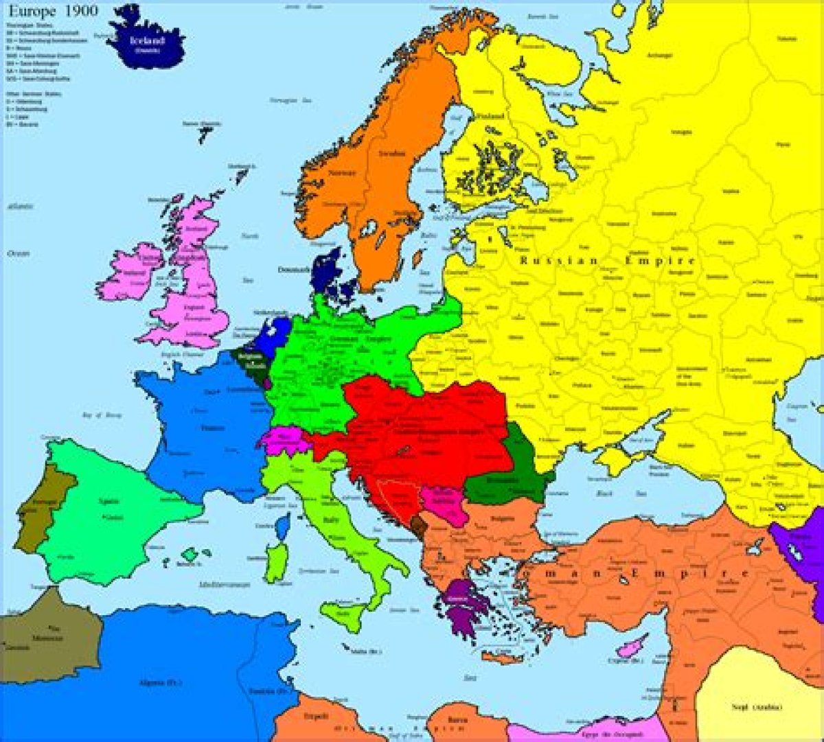 Europe Map as in 1900 Quiz
