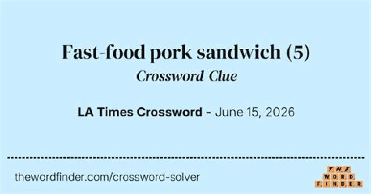Fast-Food Pork Sandwich Available Only Periodically
