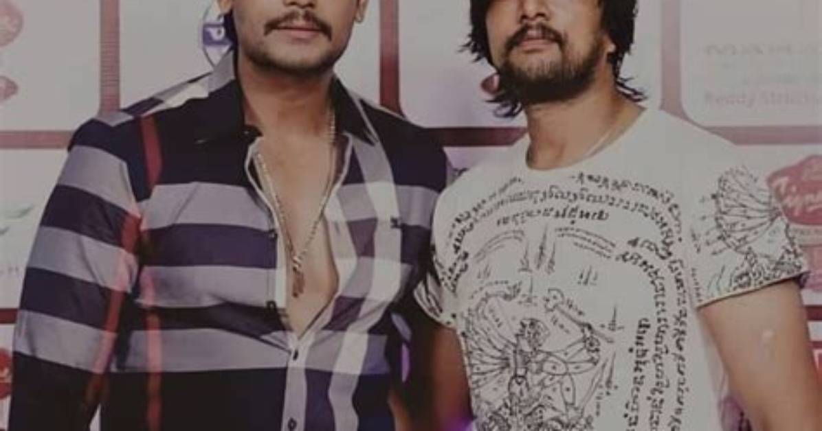 Friend or Rivals? Kiccha Sudeep and Darshan Bump into Each Other at a Party After Six Year's
