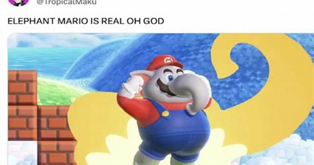 Funny Elephant Mario Memes Flood Twitter as Nintendo Unveils New Power-Up