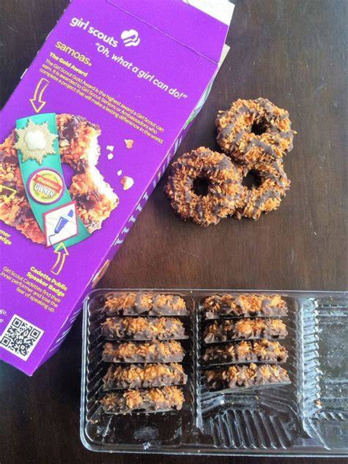 Girl Scout Cookie with Shredded Coconut