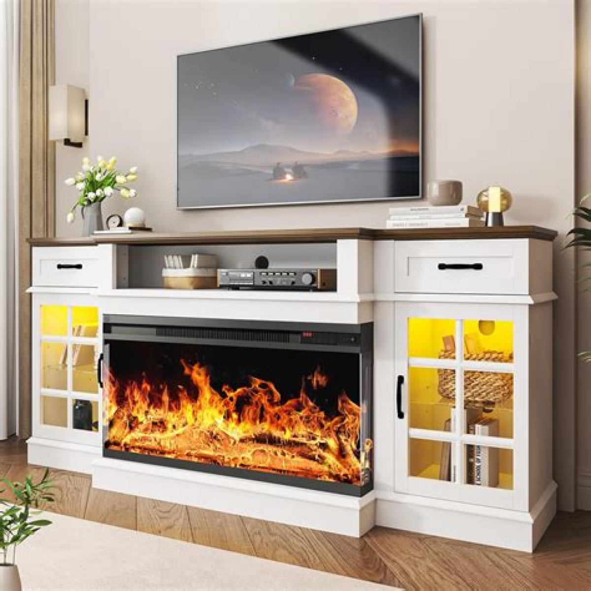 Glass Fireplace Tv Stand? - Kylon Powell