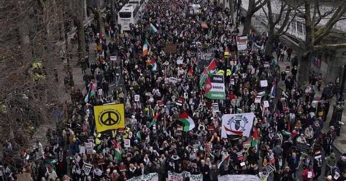 Global Day of Protests Draws Thousands to D. C. , Other Cities in Pro-Palestinian Marches
