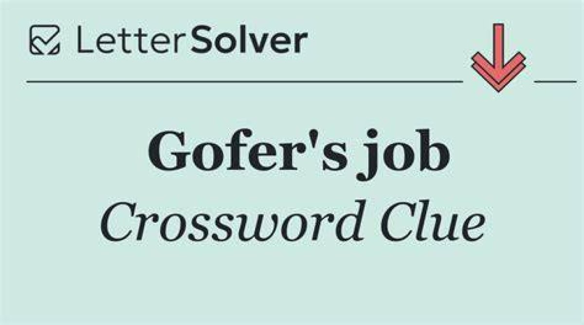 Gofer's Work Crossword Clue Thomas Joseph