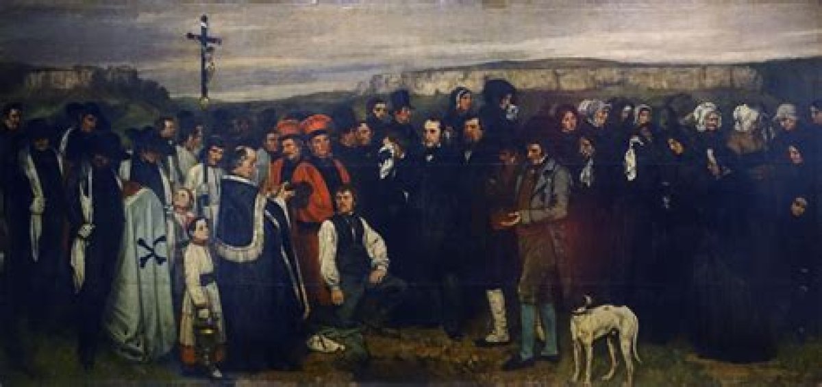 Gustave Courbet's a Burial at Ornans