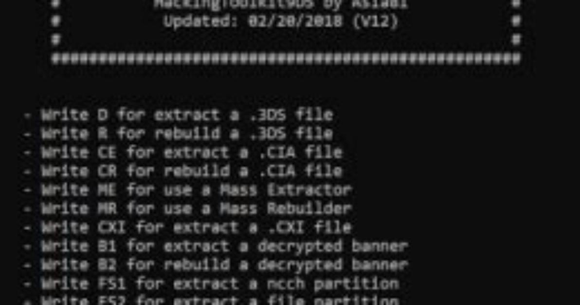 Hackingtoolkit9Ds 3Ds - Gamebrew