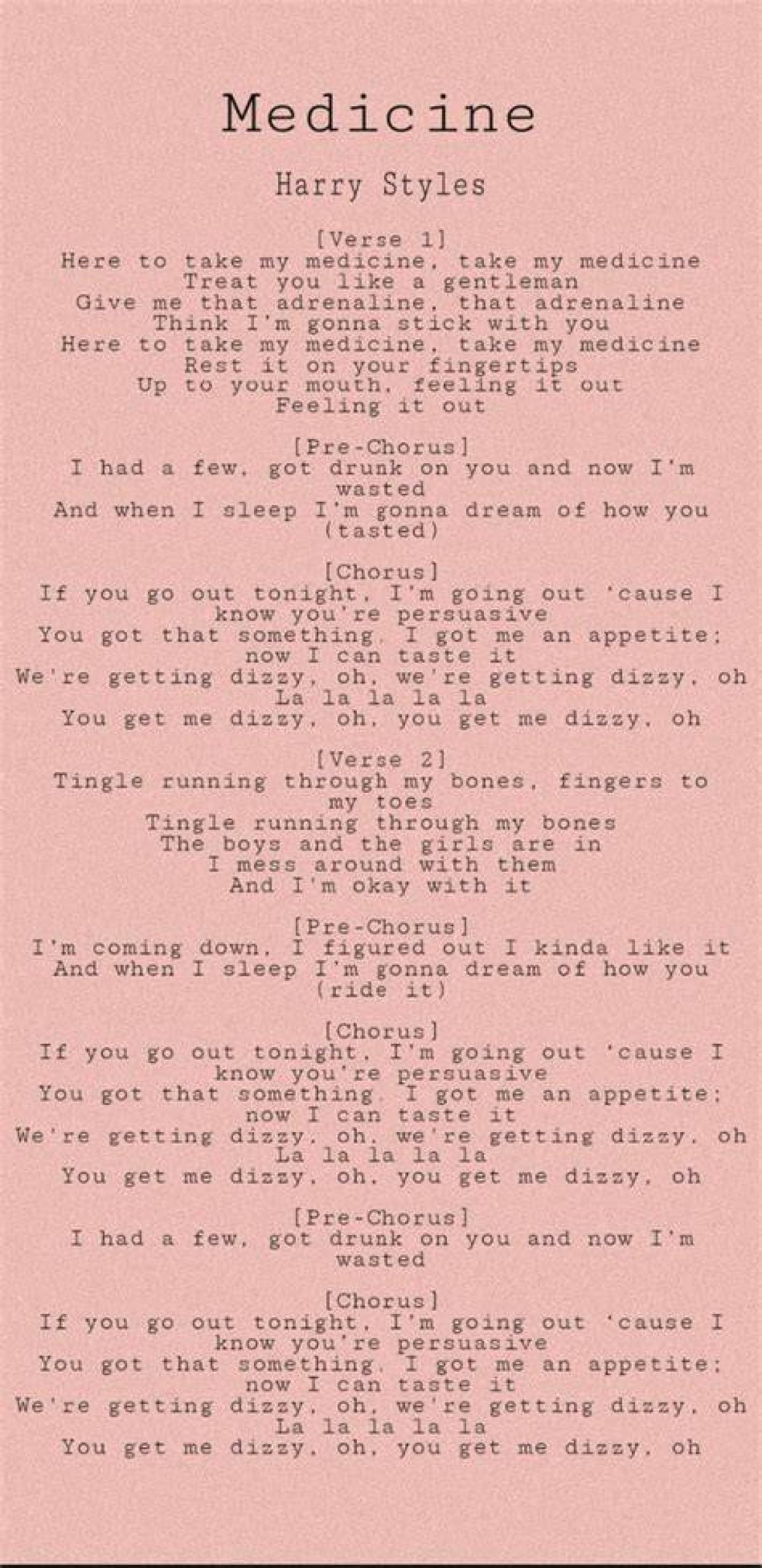 Harry Styles’ “Medicine” Lyrics Meaning