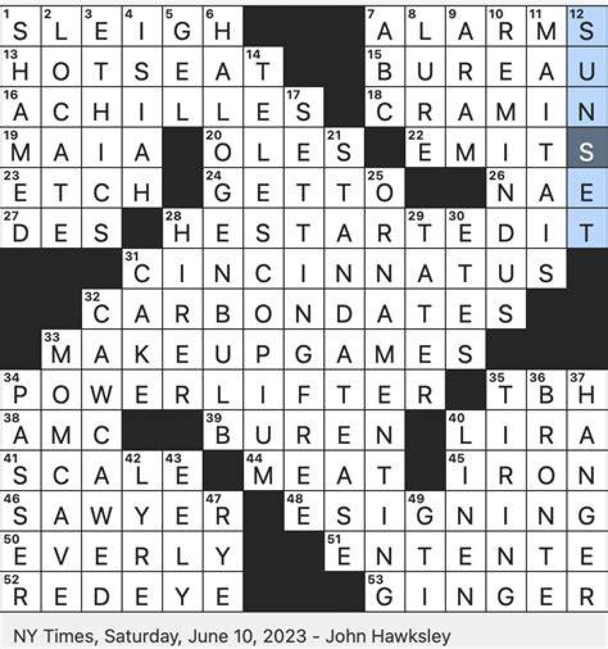 Hermes' Invention, in Myth Nyt Crossword Clue