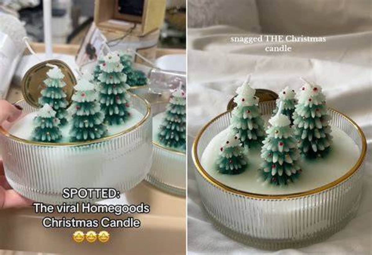 Homegoods' Viral Christmas Candle with Wax Trees on Top Is a Holiday Must-Have
