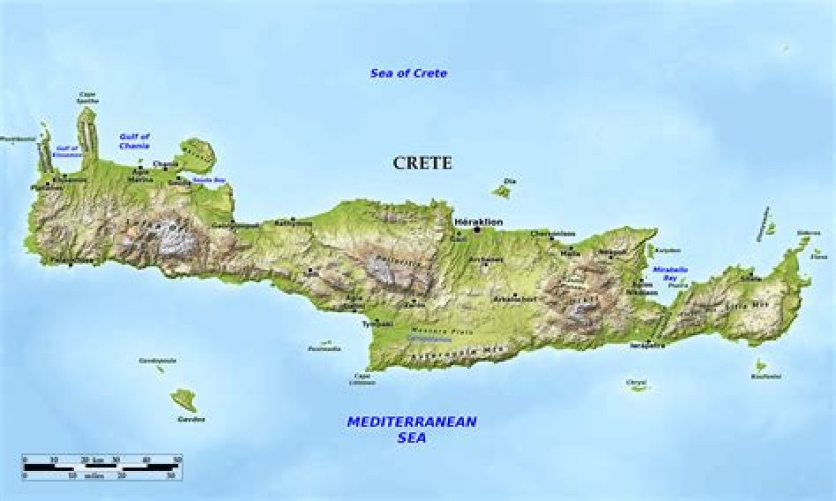How Long Is Crete North to South?