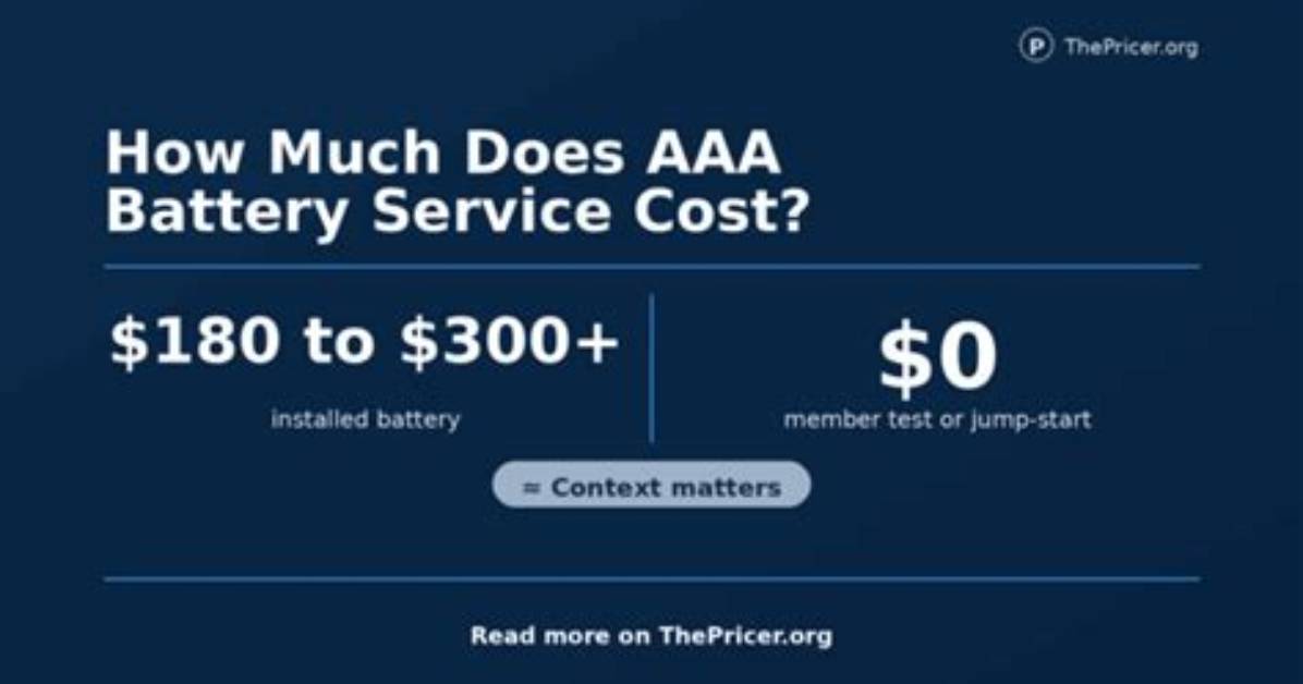 How Much Does Aaa Battery Service Cost?