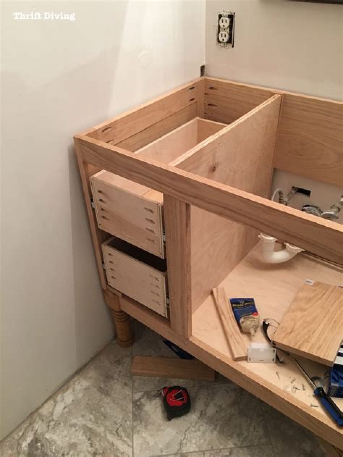 How to Add Drawers to Bathroom Vanity?