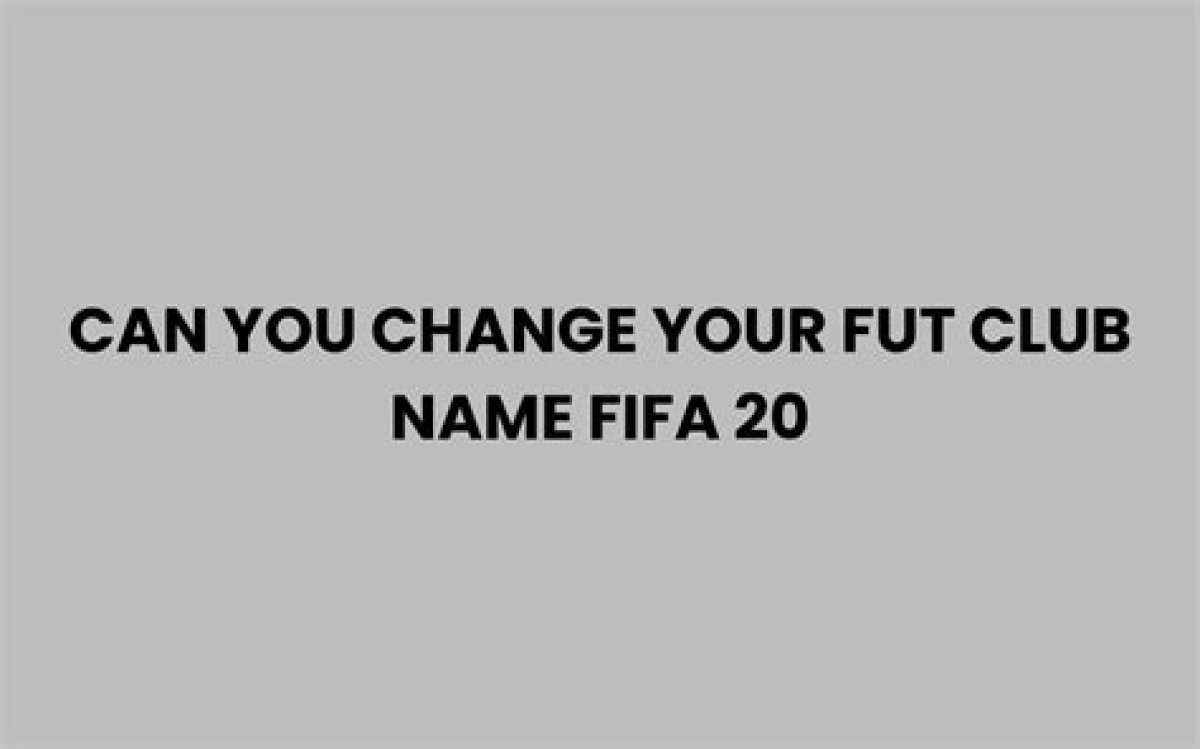 How to Change Fut Club Name in Fifa 22