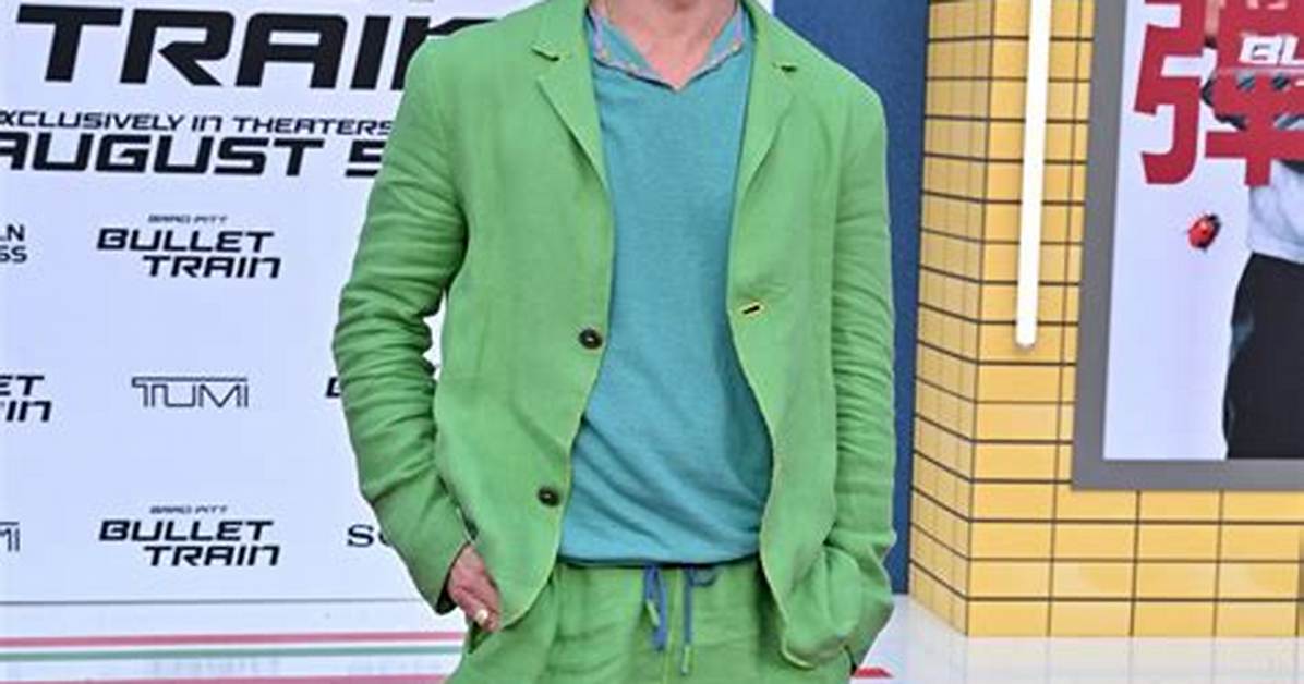 How to Get Brad Pitt’s Colourfully Hip Look at Bullet Train’s Premiere: Recreate the Actor’s Outfit with a Dunhill Blazer, Fendi Top, Adidas Sneakers, Loose-Fitting Trousers and a Boucheron Ring