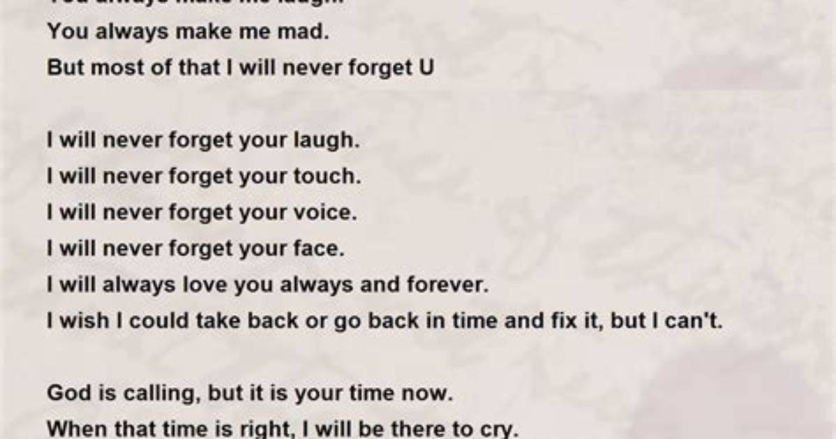 I’ll Never Forget You – the Emotional Tapestry of Longing and Remembrance